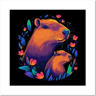 Capybara Fathers Day Posters and Art